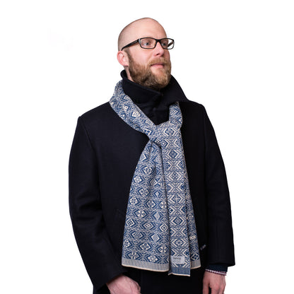 Landmark Design Scarf in Blue