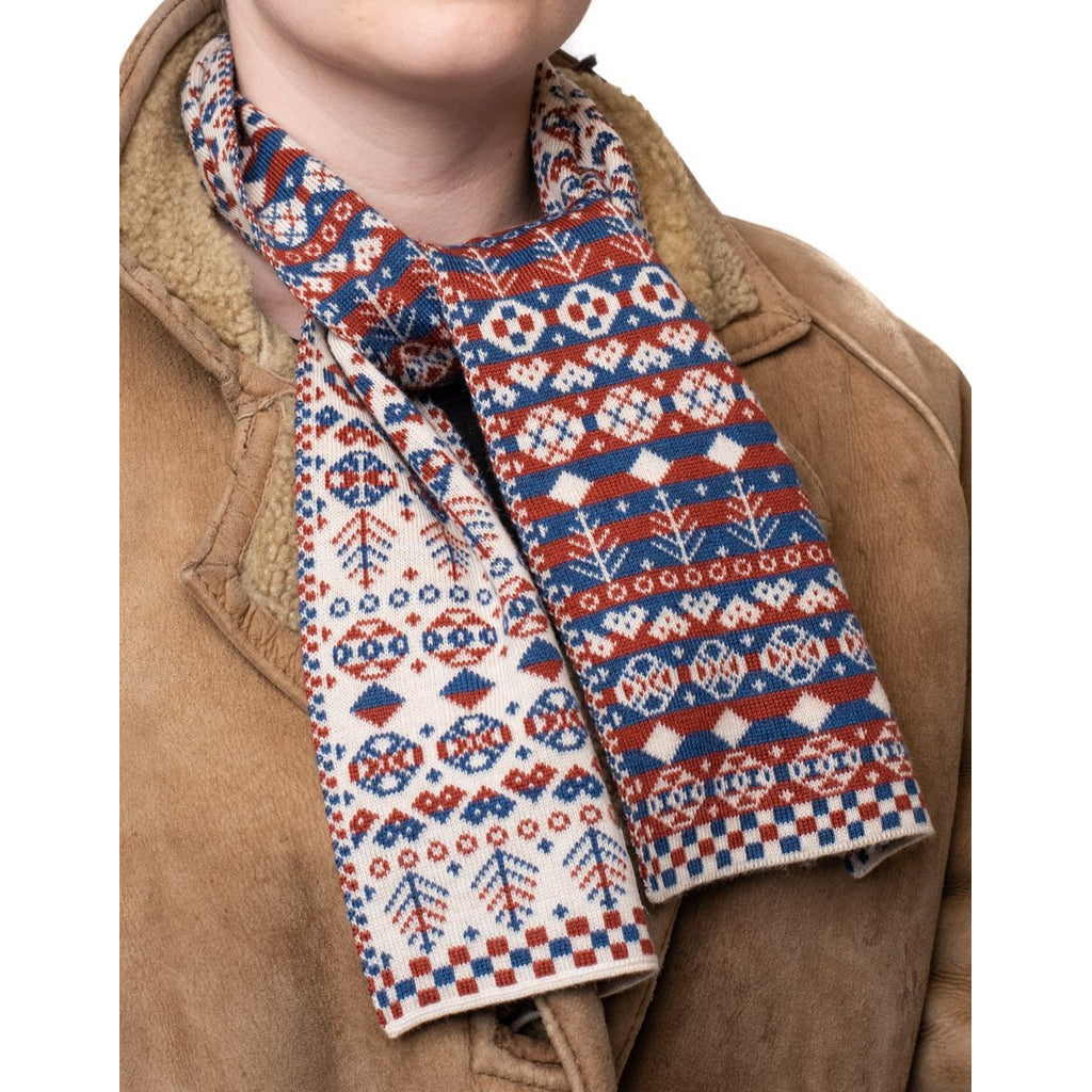 Tree Design Mini Scarf in Heritage