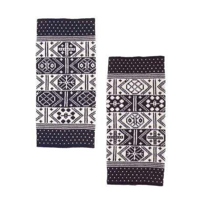 Polka Dot Design Wristwarmers in Black