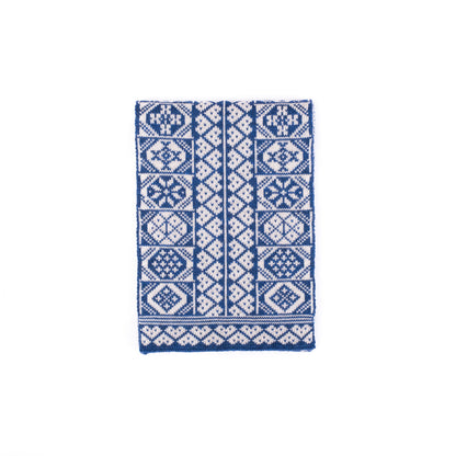 Hearts Design Mini Scarf in Blue