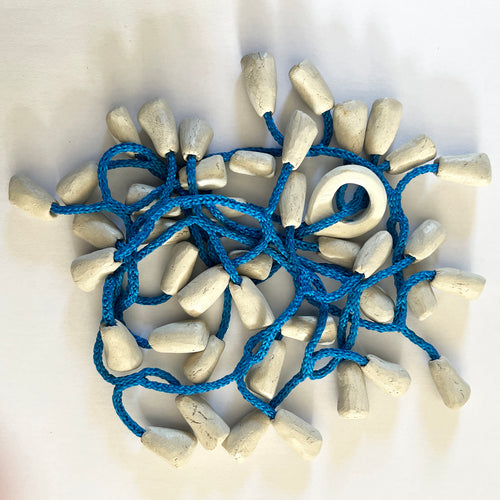 Blue Net and Toggle Necklace