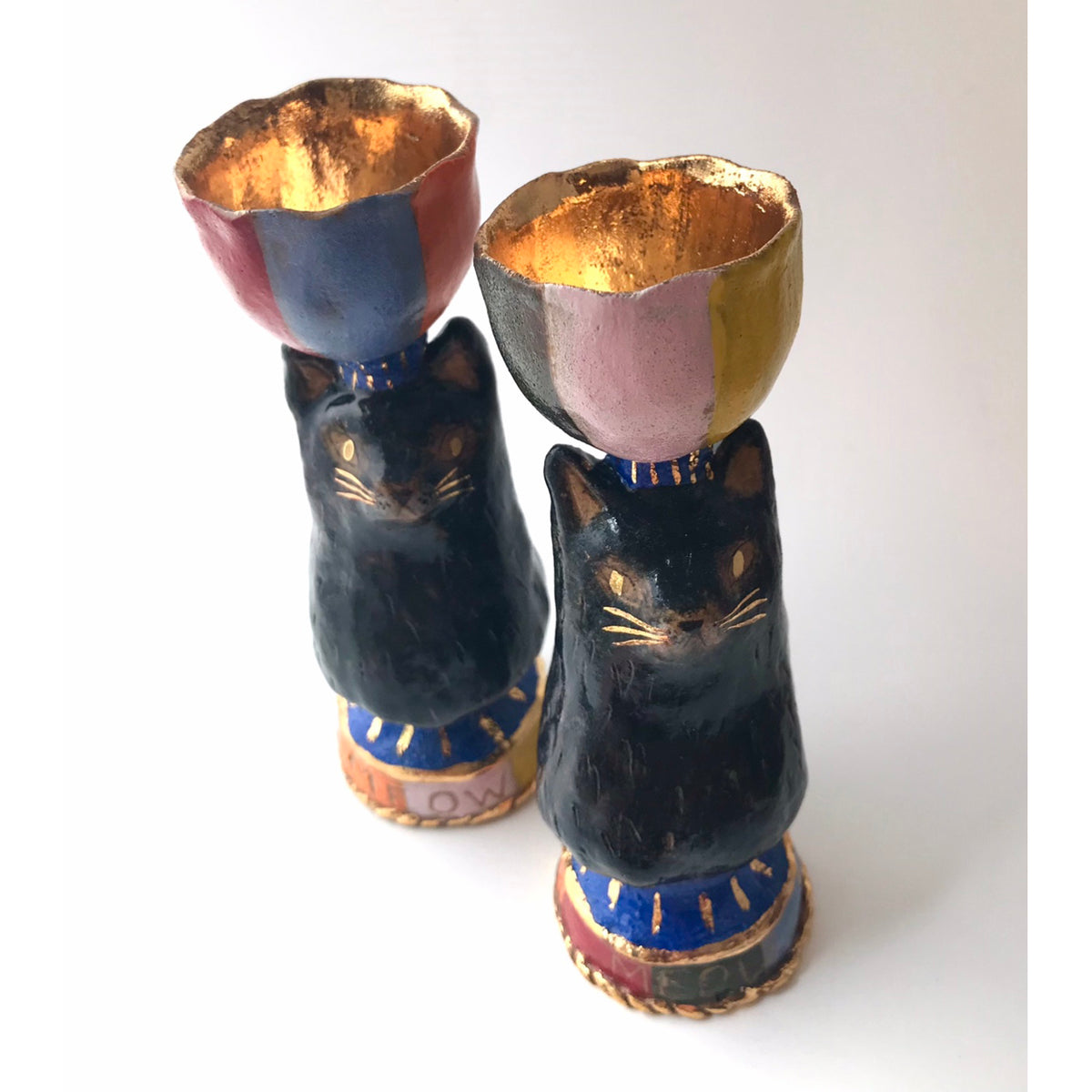 Meow meow candlestick pair