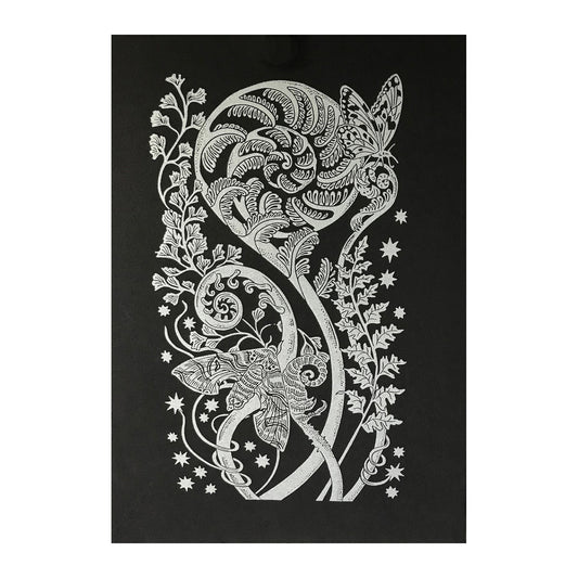 A Firework of Ferns in Silver