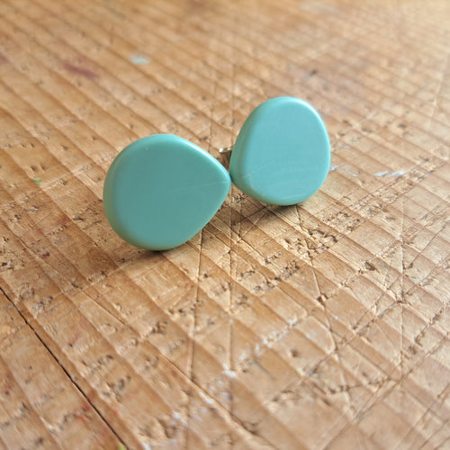 Petal Studs in Aqua