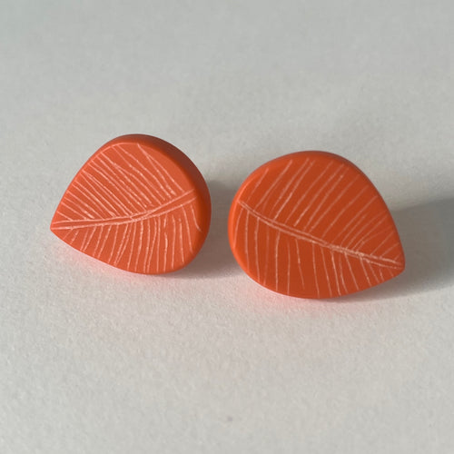 Petal Studs in Coral