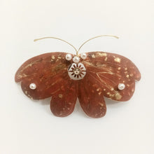 Load image into Gallery viewer, Necklace - Magnolia / Monarch Butterfly made by Rachel Larkins commissioned by Iris de la Torre
