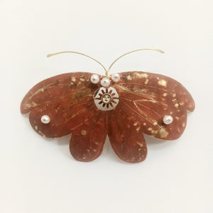 Necklace - Magnolia / Monarch Butterfly made by Rachel Larkins commissioned by Iris de la Torre