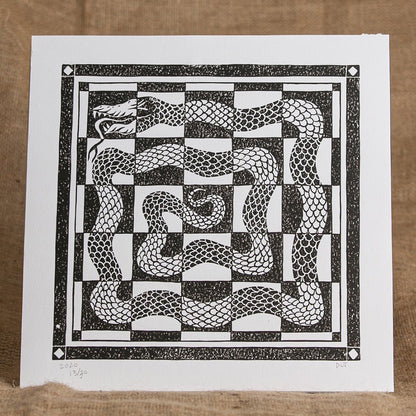 Chequered Snake Print