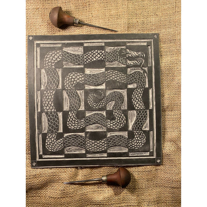 Chequered Snake Print