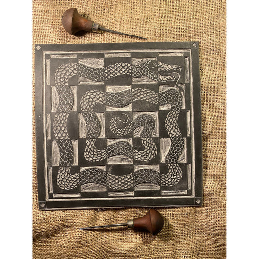 Chequered Snake Print
