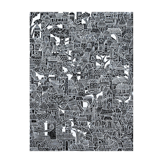 Woodland Village Print