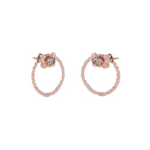 Load image into Gallery viewer, Recycled Two Ways Studs with White Stone and Entwined Hoops