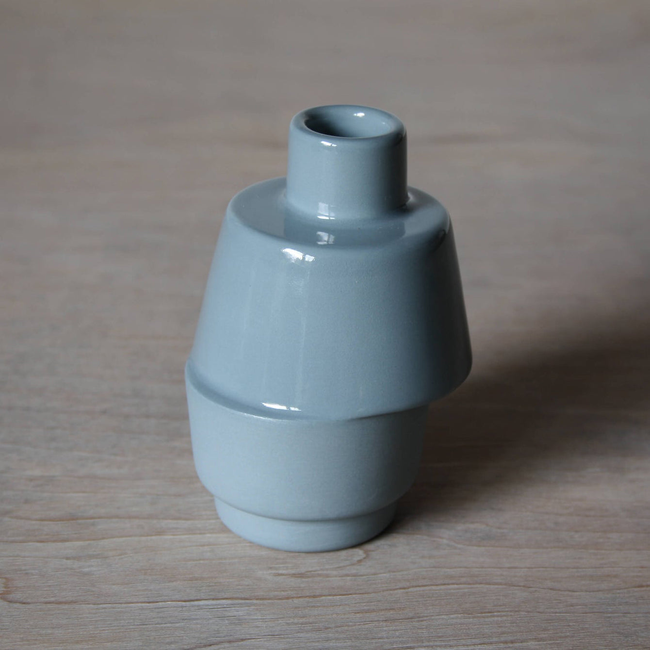 Off-Centre Bud Vase in Blue Grey