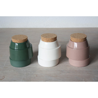 Small Off-Centre Corked Container