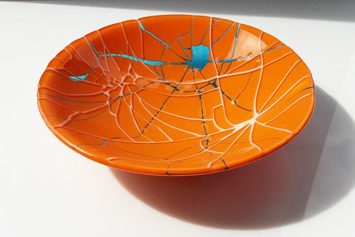 Fragmented Glow - Orange / Topaz Bowl
