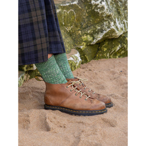 Chunky Wool Boot Socks Green