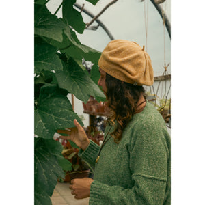 Wool Beret Yellow Marl