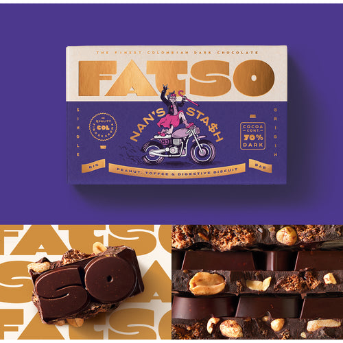 Nan's Stash: Peanut, Toffee & Digestive Biscuit Chocolate Bar