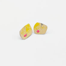 Load image into Gallery viewer, Stitched Studs in Yellow/Pink
