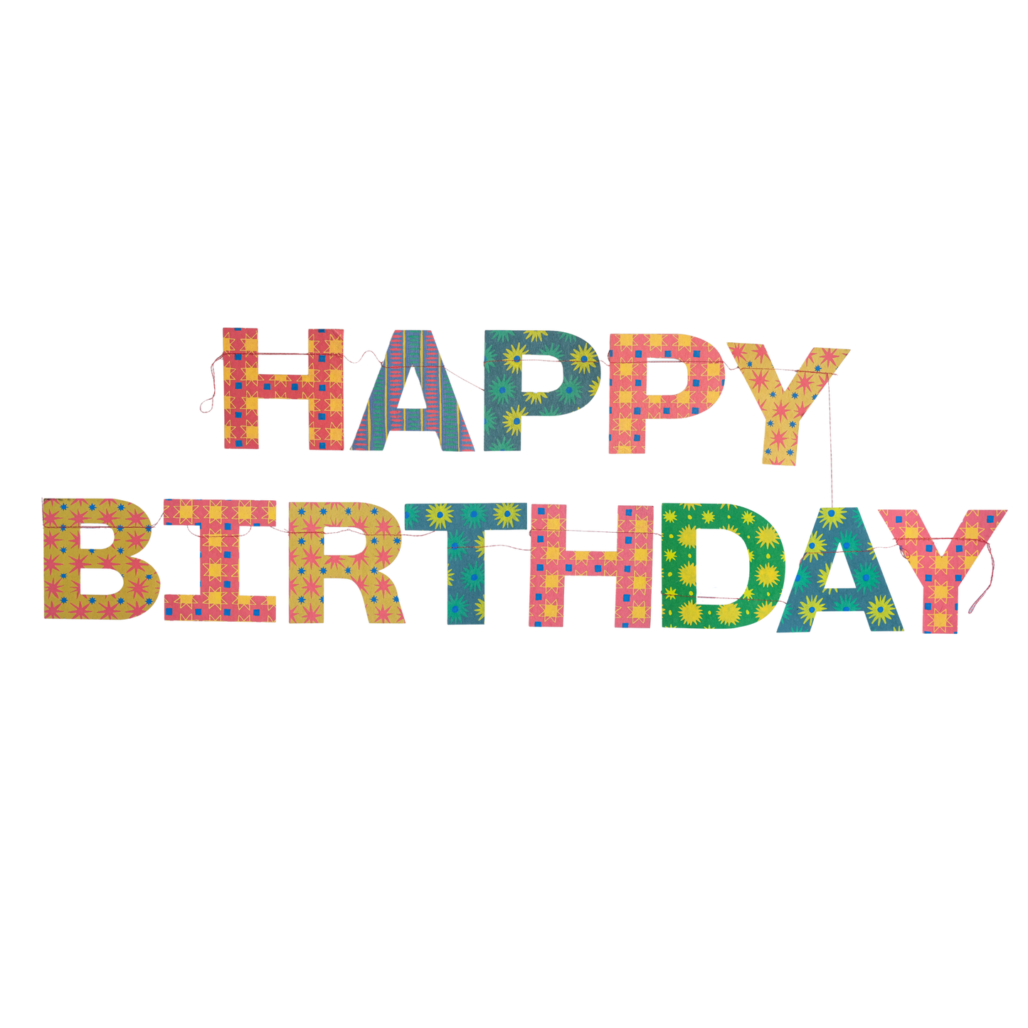Bright Happy Birthday Garland