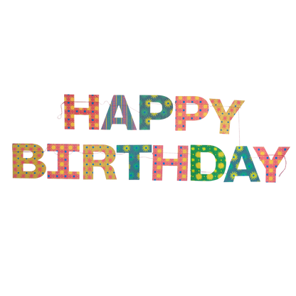 Bright Happy Birthday Garland