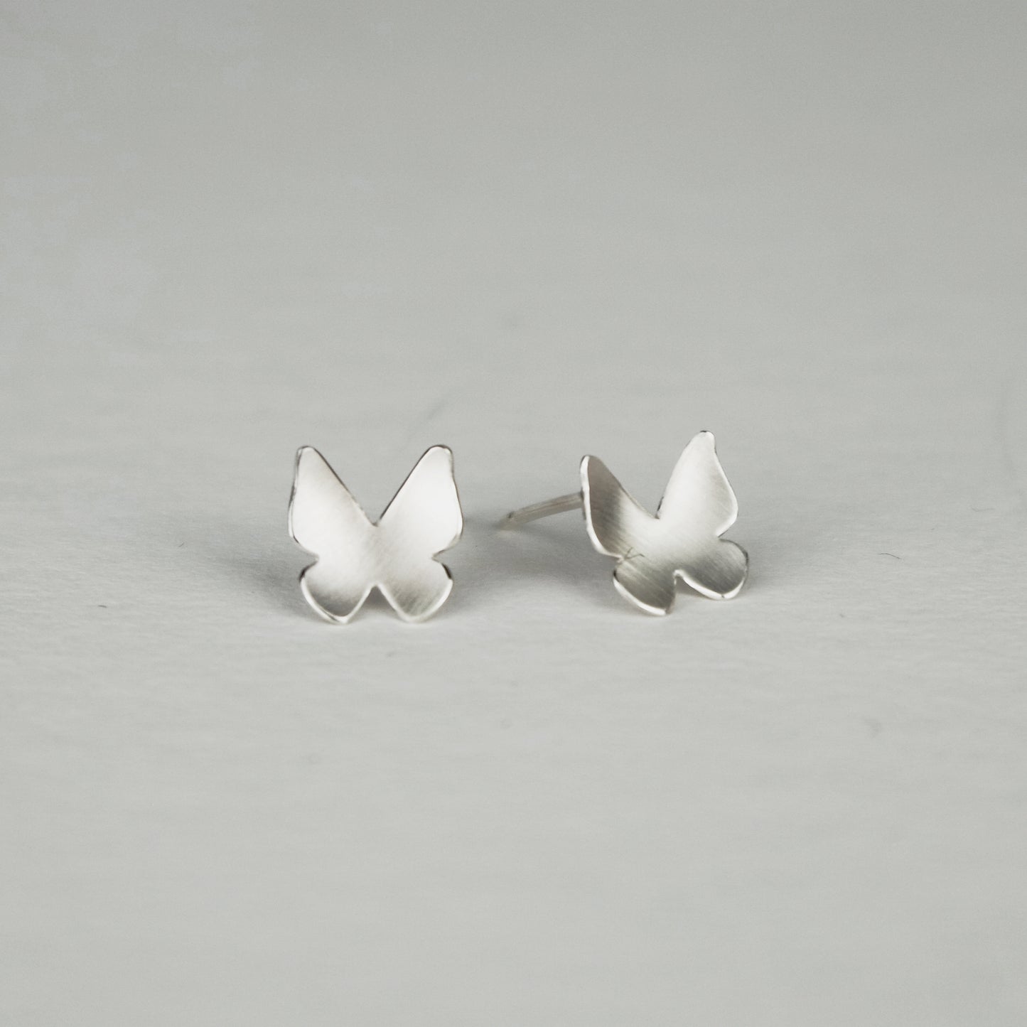 Butterfly Silver Stud Earrings