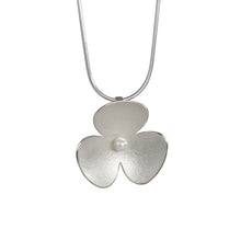 Load image into Gallery viewer, Poppy Silver Pendant on Snake Chain with Crystal Pearl