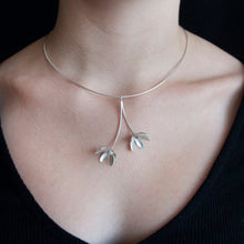 Load image into Gallery viewer, Daisy Silver Pendant on Omega Chain