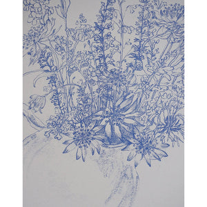 Garden Flowers Risograph Print