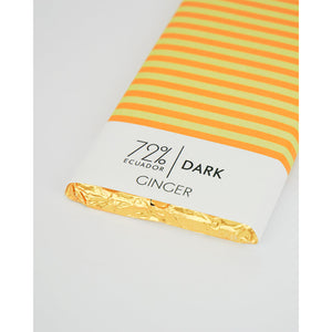 Ginger Dark Chocolate Bar - 72% Ecuadorian