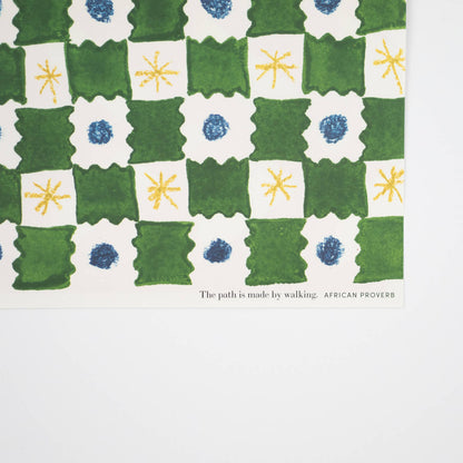 Green Chequerboard Gift Wrap
