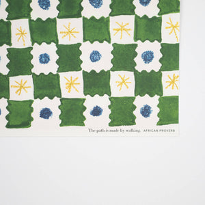 Green Chequerboard Gift Wrap