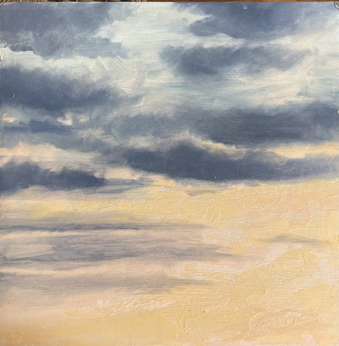 Apricot Sky Over Black Rock