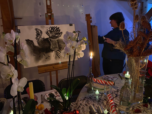 Drawing by Candlelight: Drawing the Feast  A 3 hour Christmas special  with Katie Sollohub