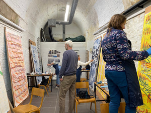 Large Scale Gestural Drawing with Charcoal