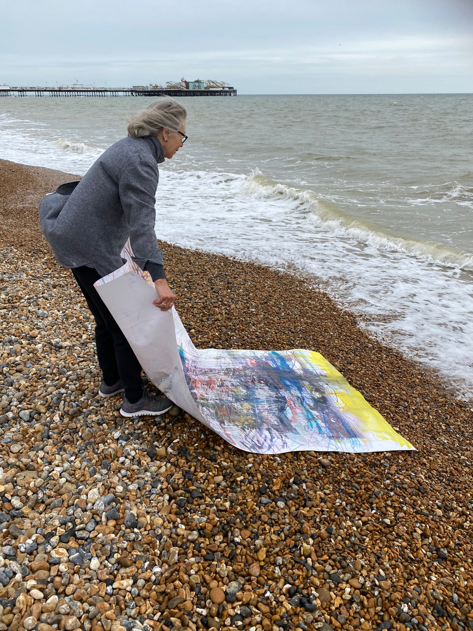 Large Scale Gestural Drawing - with Colour inks with Katie Sollohub