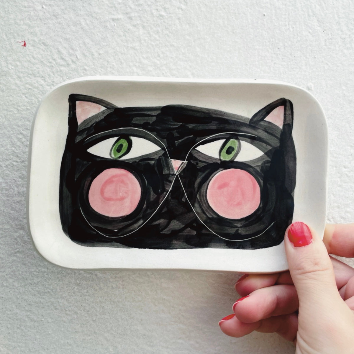 Sassy Cat Ceramic Trinket Dish