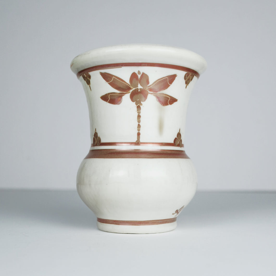 Louisa Vase with Dragonfly and Berries