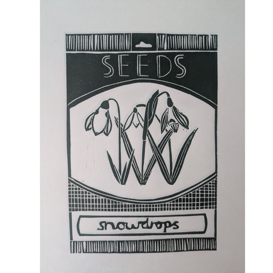 Sow seeds for bees please - Snowdrops sage green