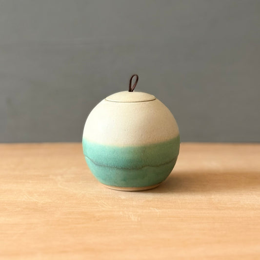 Medium Stoneware Lidded Pot
