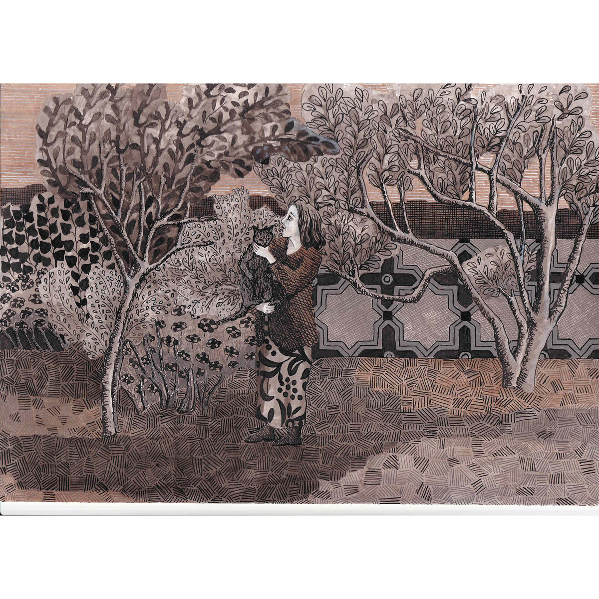 Woman and Her Cat