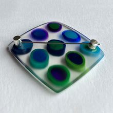 Load image into Gallery viewer, Nine Tiny Ovals Brooch in Purples, Greens and Blues