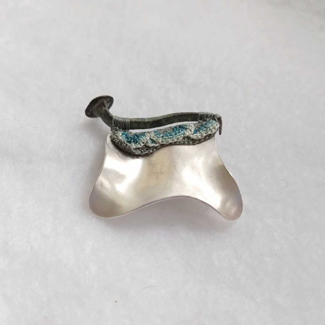 Mudlarked Nail Brooch