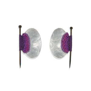 Mudlarked Pin Studs in Purple