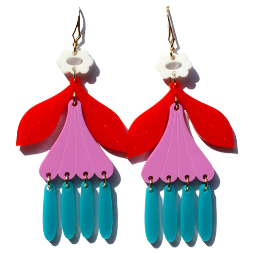 Lila Flower Earrings