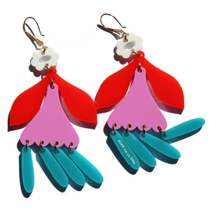 Lila Flower Earrings