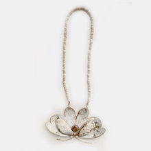 Load image into Gallery viewer, Necklace - Magnolia / Monarch Butterfly made by Rachel Larkins commissioned by Iris de la Torre