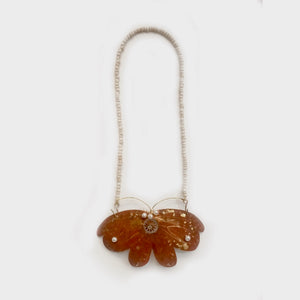 Necklace - Magnolia / Monarch Butterfly made by Rachel Larkins commissioned by Iris de la Torre