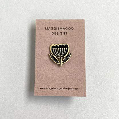 Flower Enamel Pin Badge