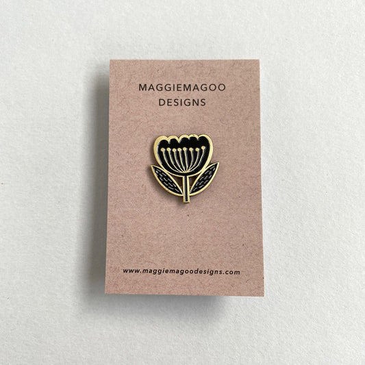 Flower Enamel Pin Badge